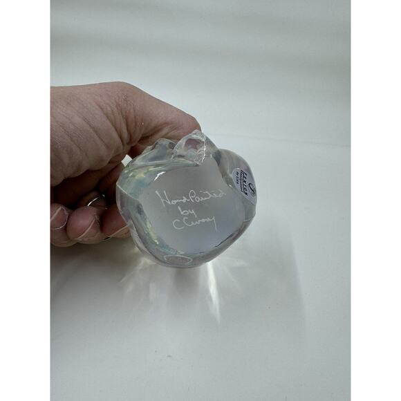 BEAUTIFUL !! Fenton Hand Painted Glass Bear,Signed C.Curry"Chris Curry" - Picture 4 of 6